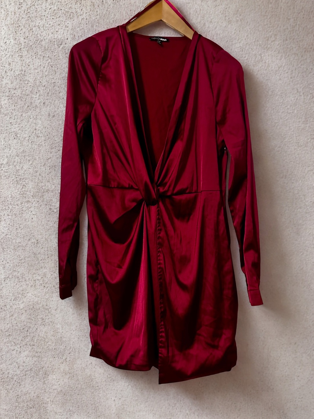 Dress*Deep wine twist front*XL*Shirt dress